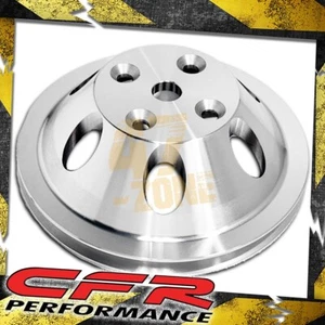 ALUMINUM for chevy SB WATER PUMP PULLEY - 1 GROOVE LONG LWP - CHROME - Picture 1 of 1