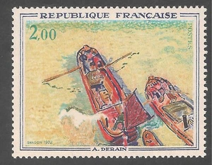 Francia #1330 (A581) Estampillada sin montar o nunca montada - 1972 2 fr barcos, por Andre Derain - Imagen 1 de 1