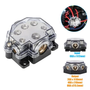 Durable ABS Cover Zinc Alloy Car Audio Distribution Block 1 In 5 Out - Picture 1 of 8
