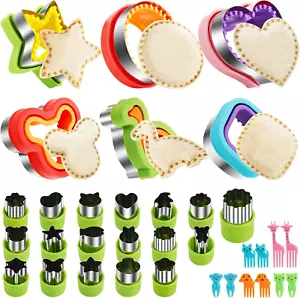 Sandwich Cutter Set 34Pcs, 6Pcs Sandwich Cutter and Sealer and 18Pcs Fruit Shape - Picture 1 of 12