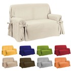 Copridivano Fiocco 1 2 3 4 Posti Cotone Tinta Unita Salva Divano Colori Sarani