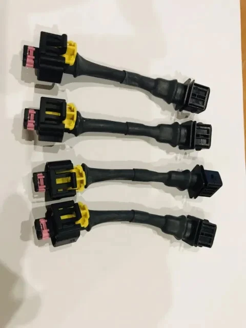 4 Cavi adattatore Landirenzo OEM Fiat femmina e Bosch maschio iniettori MED - Image 1 of 1