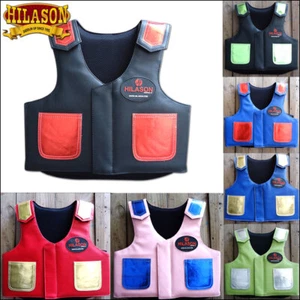 67HS Hilason Kinder Junior Jugend Bull Riding Pro Rodeo Leder Schutzweste - Bild 1 von 97
