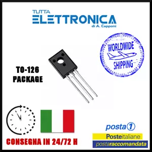BD377 Silicon Si NPN Power Transistor 75V 2A 25W linear switching app TO-126 NOS - Imagen 1 de 1