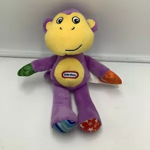 Peluche scimmia musicale viola Little Tikes ASDA UK peluche giocattolo morbido 9" - Foto 1 di 4