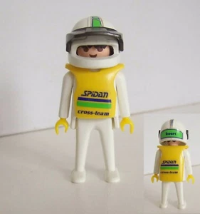 PLAYMOBIL (S319) RACING - Pilote de la Moto Cross N°7 Verte & Bleue 3301 - Picture 1 of 1