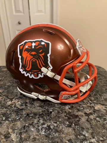 Cleveland Browns Custom Flash Riddell Speed Mini Football Helmet New Logo Cover