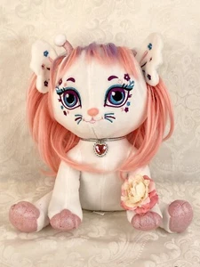 My Petal Pets Fee Katze Plüschtier rosa lila Haare Stofftier 10 Zoll - Bild 1 von 15