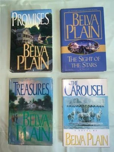 4 Belva Plain Treasures, Promises The Carousel, Sight of Stars Hardcover BCE Lot - Picture 1 of 2