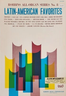 Organ Latin American Favorites Series No 8 Sheet Music Song Book - Image 1 of 4