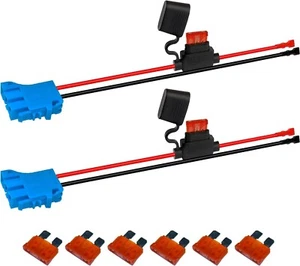 2-Pack Faisceau de Câbles Connecteur + 8x Fusible pour Pegperego 12V SLA - Photo 1 sur 11