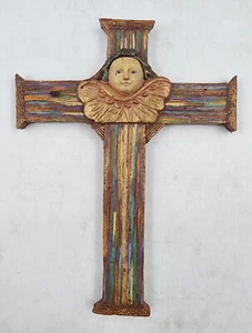Artist ROBERT SHIELDS Southwestern Cross with Angel 10" x 8" - Picture 1 of 4