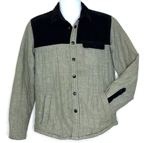 Ezekiel Mens M Jacket Quilted Gray Black Plaid Flannel Lined Snap Western Yoke - Picture 1 of 8