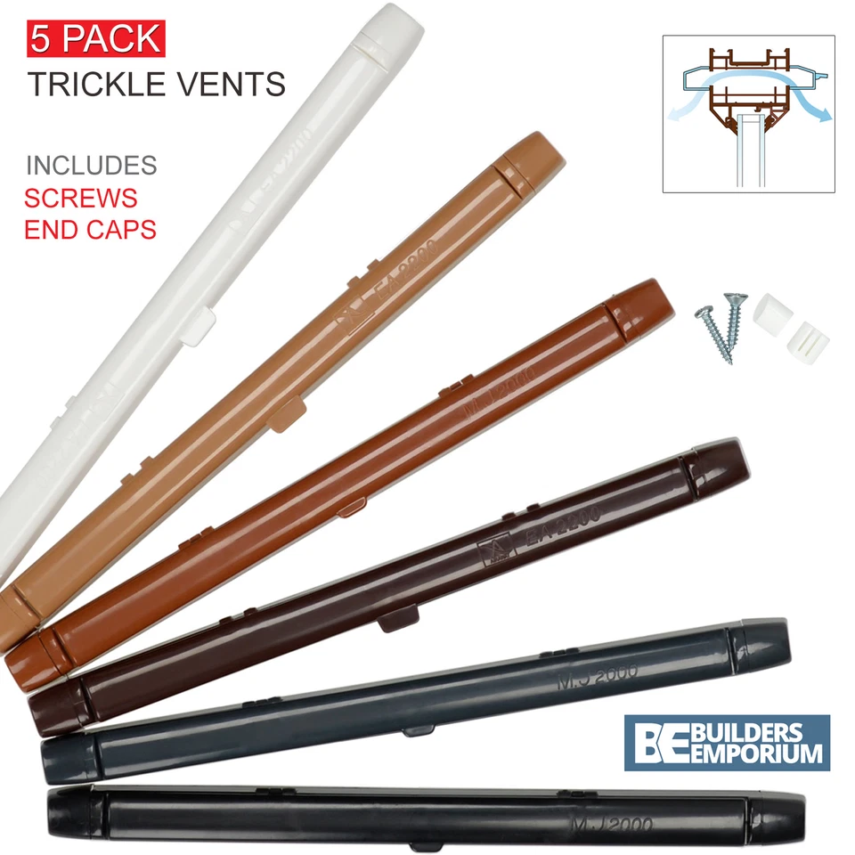 5 x AirAway Trickle Slot Vents 260mm or 410mm Ventilation Upvc & Timber Window - Image 1 of 1