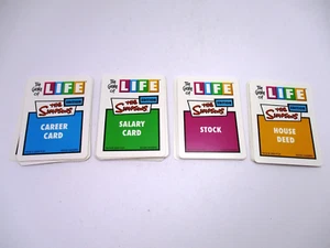 The Game of Life Simpsons Replacement Cards Lot of 36 Career Stock Salary House - Picture 1 of 11