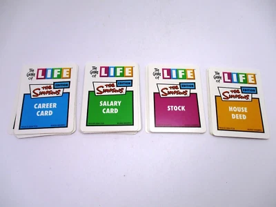 The Game of Life Simpsons Replacement Cards Lot of 36 Career Stock Salary House - Image 1 of 4