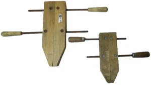 2 Morsetti Paralleli Vintage Jorgensen 10" e 14" Artigiano Vite Legno ✅ - Foto 1 di 12