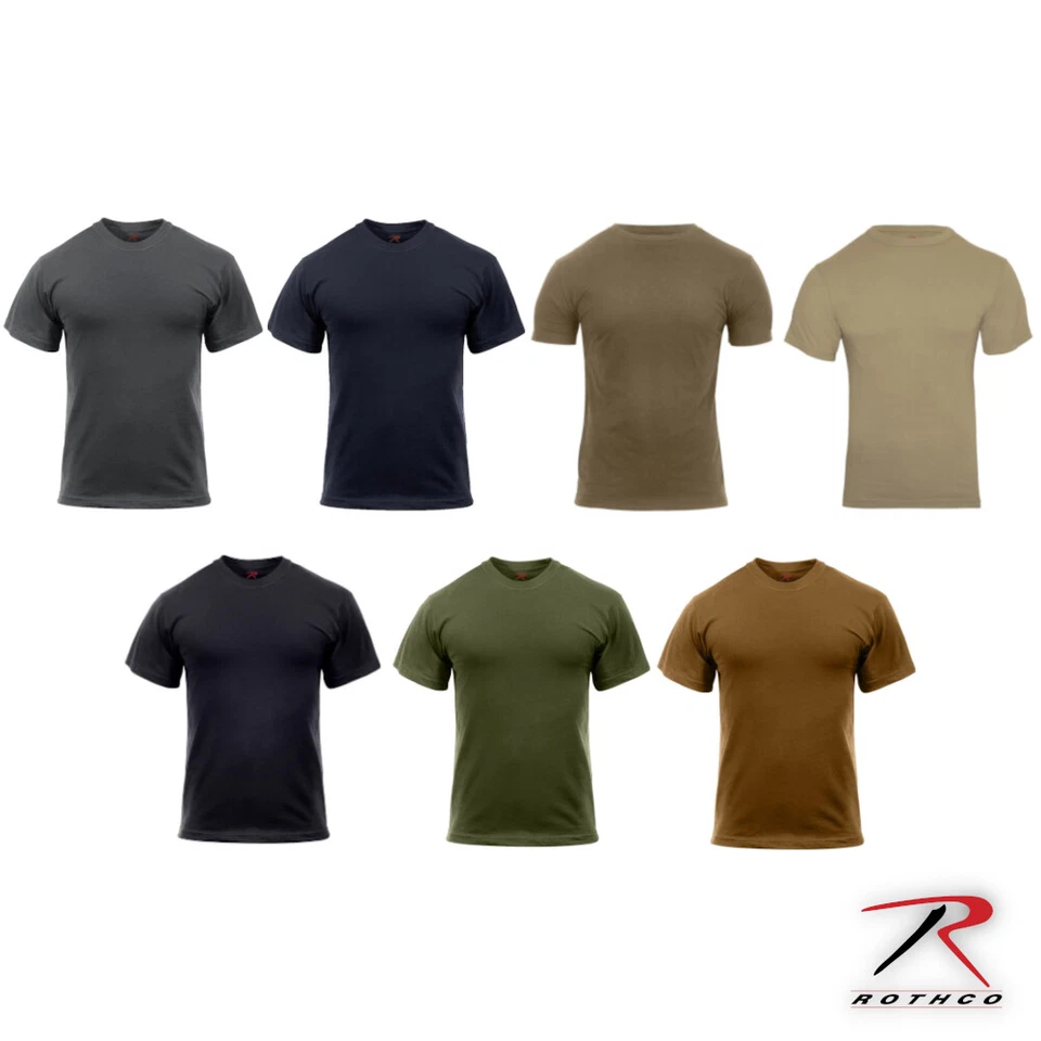 Rothco Solid Color Polyester Blend Army Military Outdoor Short Sleeve T-Shirt - Image 1 of 1