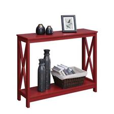 Convenience Concepts Oxford Console Table Cranberry Red
