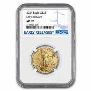 2024 1/2 oz American Gold Eagle MS-70 NGC (Early Releases) - Picture 1 of 3