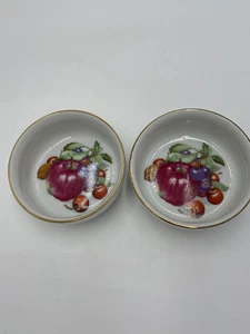 2 tazones de natillas de ramekin de manzana fruta Japón John Wagner & Sons Ivyland PA - Imagen 1 de 7