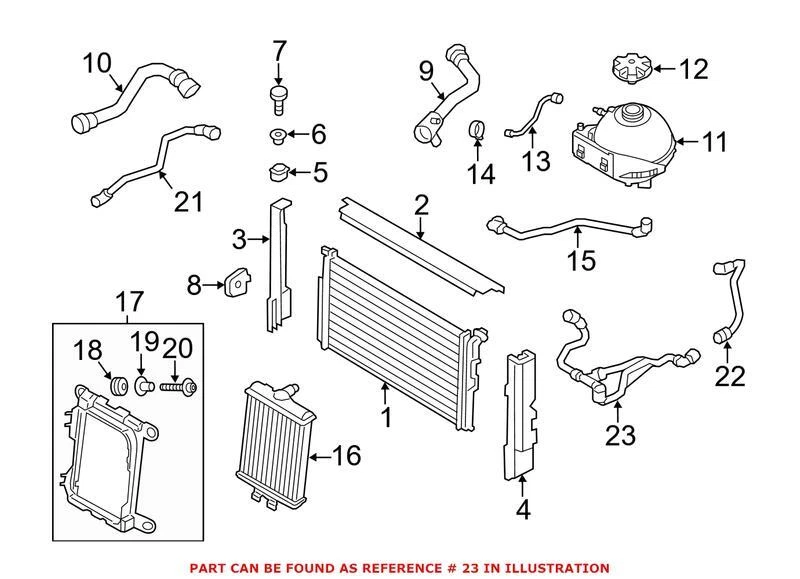 Manguera de refrigerante inferior del motor original OEM para BMW 228i xDrive 320i xDrive Foto 1 de 1