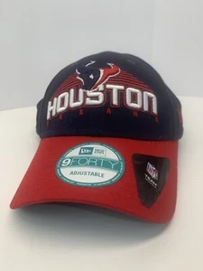 Houston Texans Football Cap Hook & Loop Adjustable NEW ERA 9 FIFTY Blue/Red Hat - Picture 1 of 7