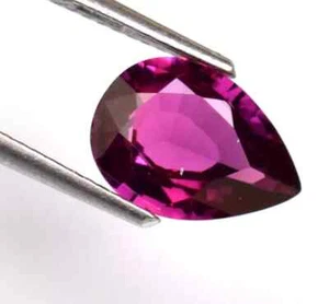5.05 Ct Natural Rhodolite Garnet Raspberry Pink Pear Certified Loose Gemstone - Picture 1 of 5