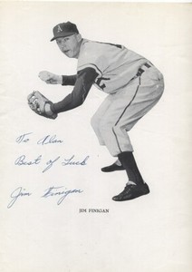 1954 Philadelphia Athletic Team Issue Jim Finigan Autograph
