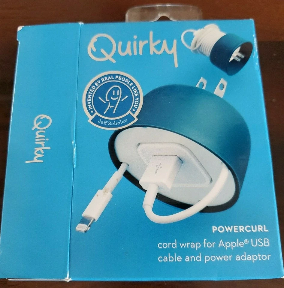  Envoltório de cabo POWERCURL peculiar para cabo USB Apple e adaptador de energia NOVO!          A6 - Imagem 1 de 4