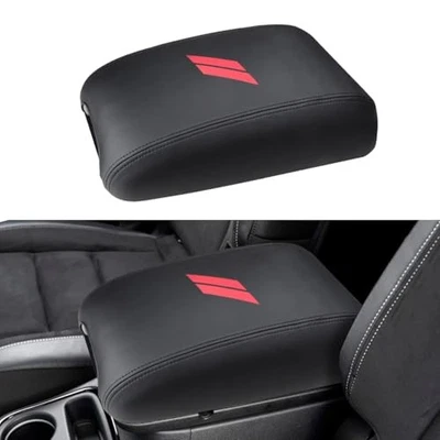 Center Console Armrest Cover for Dodge Durango 2011-2023 Leather Black Stitches Foto 1 de 4