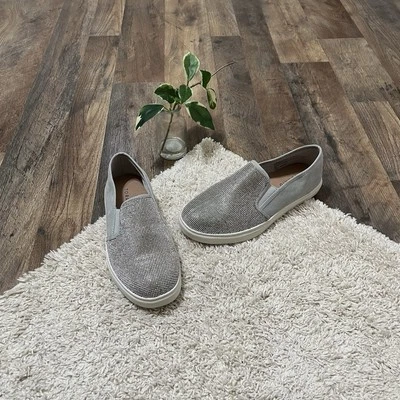 Tenis Torrid 7 Anchos Gris Estrás Imitación Gema Lujo Sin Cordones Acolchados Punta Redonda Foto 1 de 4