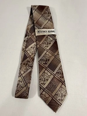 Corbata Stacy Adam’s para hombre hecha a mano L58” x W2-1/2” a 3” nueva con etiquetas Foto 1 de 4