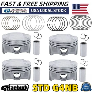 STD G4NB Engine Piston Kit 23041-2E100 For 11-16 Hyundai Elantra Kia Forte 1.8L - Foto 1 di 11