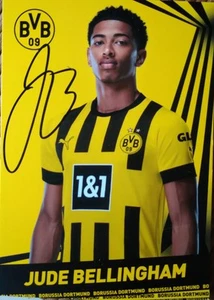 Jude Bellingham Borussia Dortmund 2022/23 signierte AK BVB Real Madrid England  - Bild 1 von 1