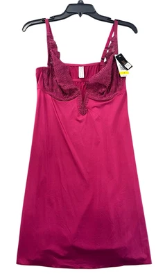 Wacoal Womens After Dark Embroidered Chemise Red Plum Size Medium M - Image 1 of 3