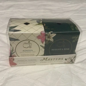 BRAND NEW Masters 2025 Home Soy Scented Candle Set of 2 “Azalea” “Augusta Pine” - Picture 1 of 2