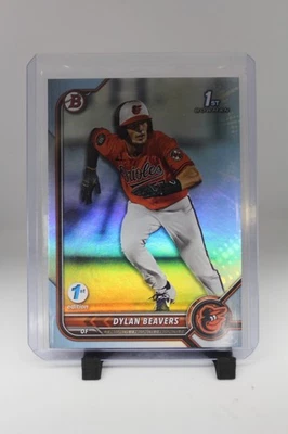2022 Bowman Draft 1st Edition Dylan Beavers Sky Blue Foil #BD-160 Orioles - Image 1 of 2