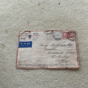 AUSTRALIA Air Mail ROO Cover 1931 FIRST FLIGHT Melbourne GB Scotland - Picture 1 of 3
