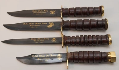 Camillus United States Armed Forces Knife Set Army Navy Marine Corps Air Force - Image 1 of 4