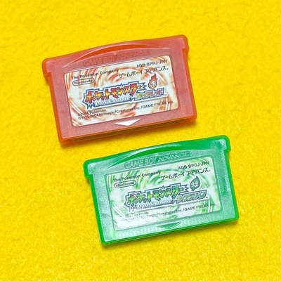 Lot 2 Pokemon Fire Red Leaf Green - Nintendo Gameboy Advance GBA Japan JP Tested - Image 1 of 4