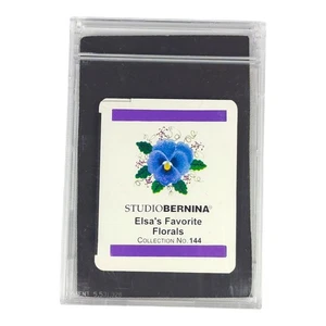Studio Bernina Elsas Lieblingsblumen Sammlung #144 Maschinenstickkarte - Bild 1 von 2