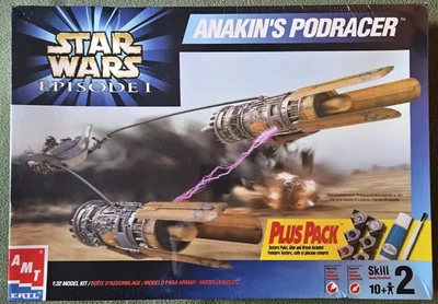 AMT Star Wars Episode 1 Anakin’s Podracer 1:32 Model Kit  Factory Sealed 1999 - Image 1 of 2