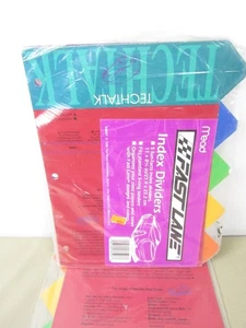 Lotto 3 divisori raccoglitore anelli tema auto MEAD vintage (3 set da 5) 1996 SIGILLATI - Foto 1 di 4