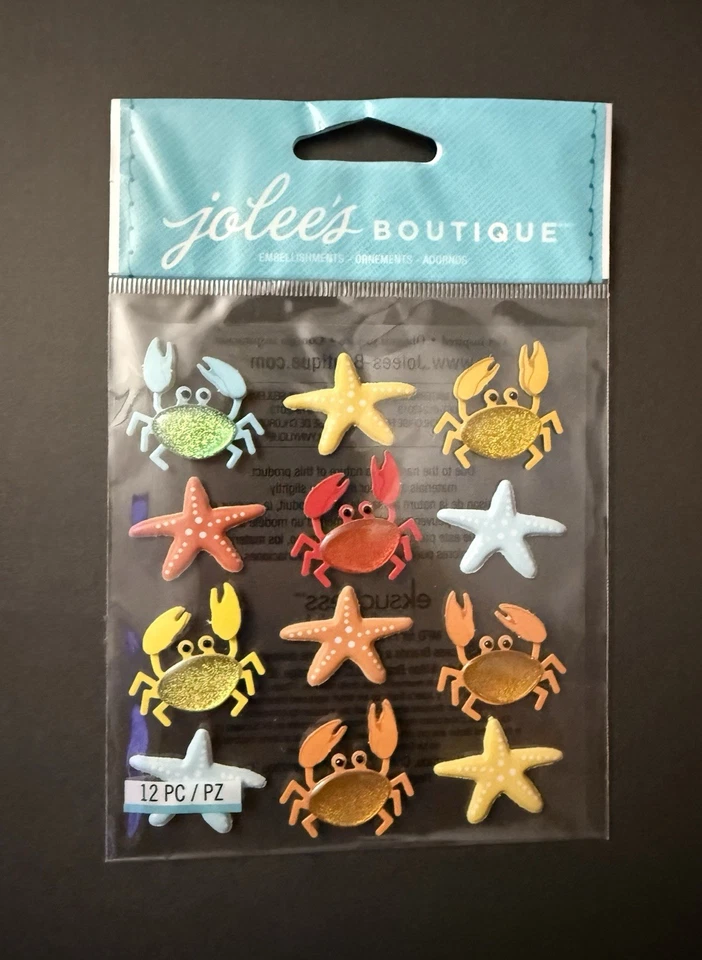 Jolee’s Boutique Crabs And Starfish 3D Stickers 2013 - Image 1 of 1