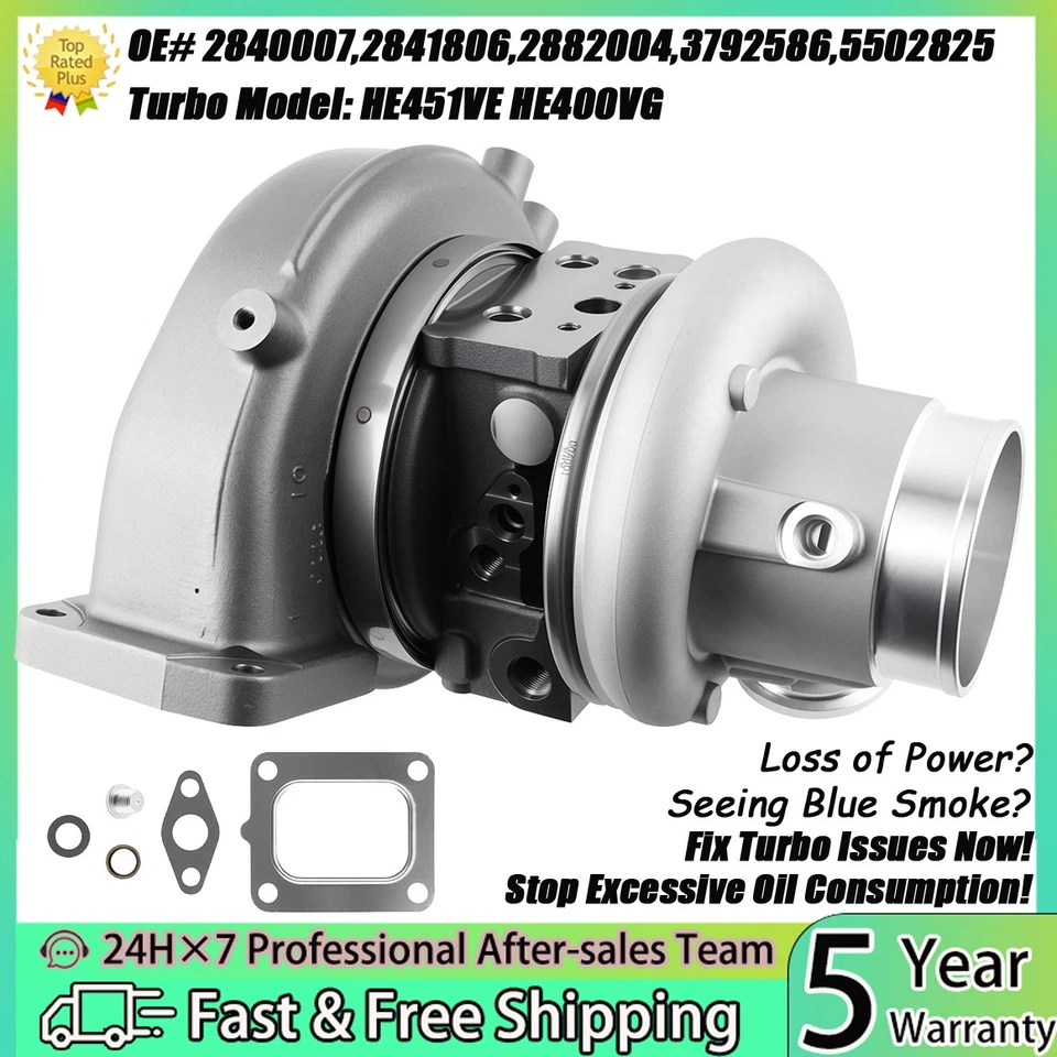 Turbocharger for 2005-2015 Peterbilt Volvo Cummins Various with ISX QSX Engine - Image 1 of 4