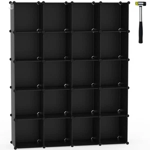 Cube Storage Organizer, 20-Cube Shelves Units, Closet Cabinet, DIY Plastic Mo... - Picture 1 of 8