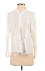 Lucky Brand Blouse Woven Gauze Mix Sheer Long Sleeve Size XS to small - Picture 1 of 10