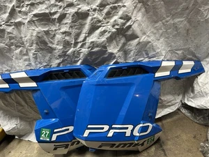 Polaris Rush Pro R RMK Assault Switchback Indy Side Panels Left Right Blue - Picture 1 of 19