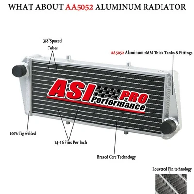 1 ROW ALUMINUM RADIATOR FITS ULTRALIGHT ROTAX 912i 912 914 UL 4-STROKE ENGINE - Image 1 of 4